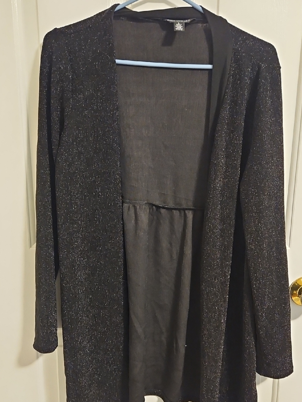 Nina Leonard Black Sparkle Topper